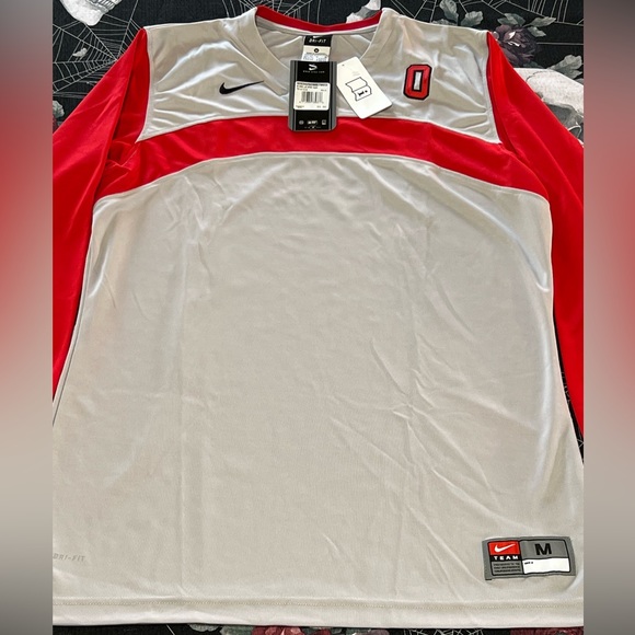 NWT VINTAGE 2003 NIKE DRI-FIT OSU OHIO STATE UNIVERSITY BUCKEYES L/S JERSEY M - Picture 2 of 11